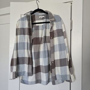 Madewell Plaid Shirt in Blue and Brown